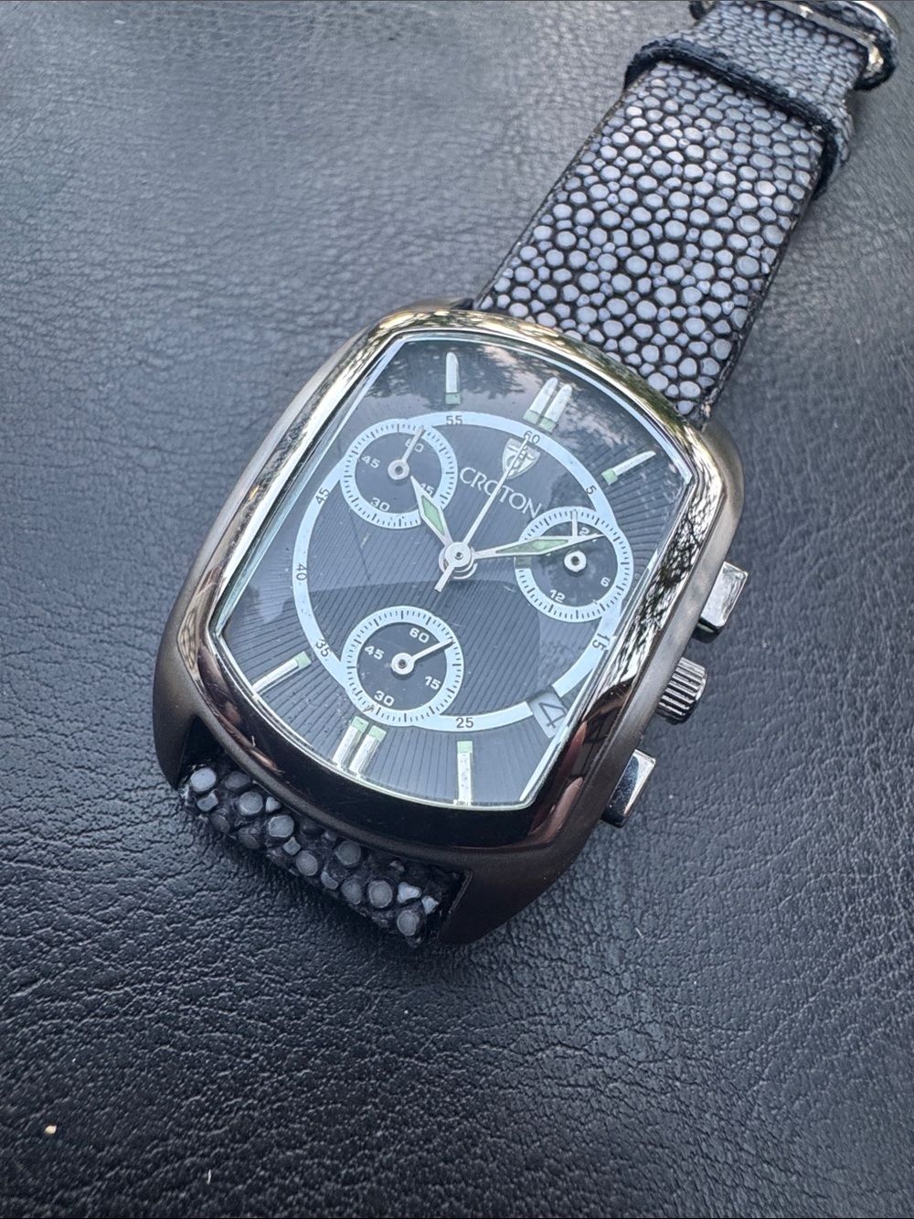 Croton All Stainless Steel Chronograph Watch